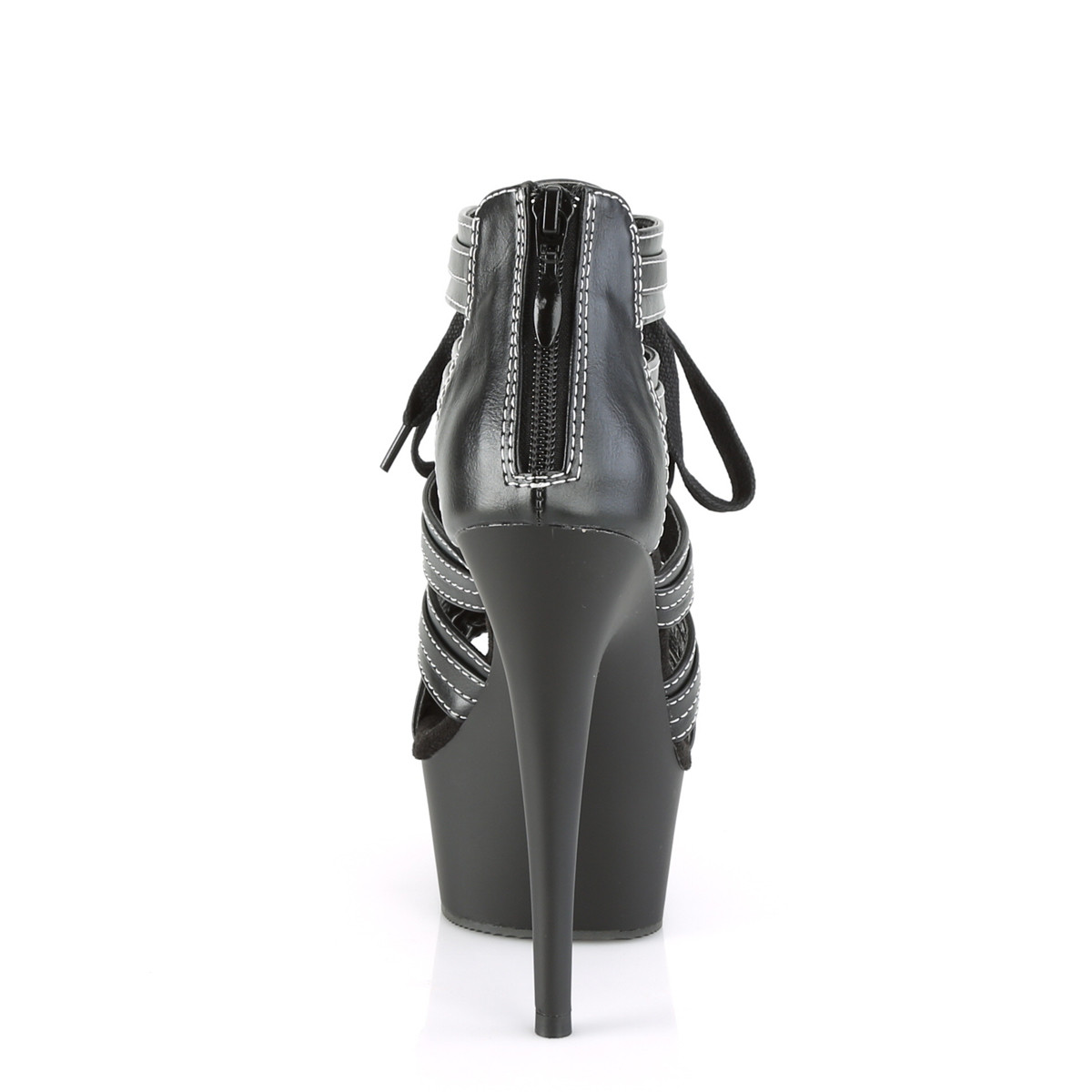 Pleaser Delight-693 BPU/M - Black Platform High-Heel Strap Heels