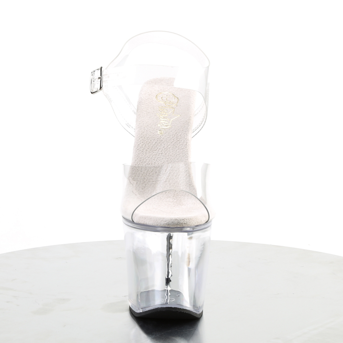 Pleaser Diamond-708 C/M - Clear High-Platform Sandals