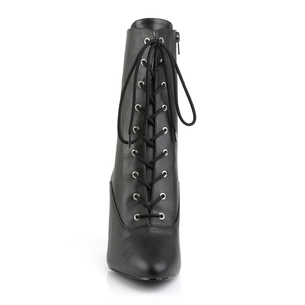 Pleaser Pink Label Dream-1020 BPU - Black High-Heel Single Sole Ankle Boots
