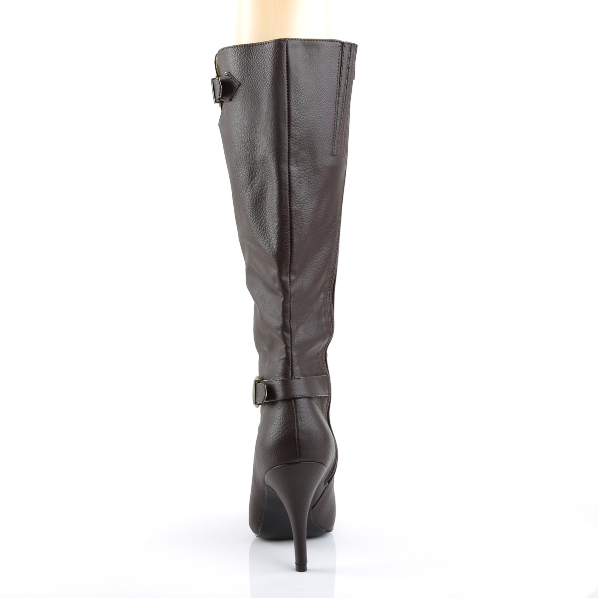 Pleaser Pink Label Dream-2030 BNPU - Brown High-Heel Knee High Single Sole Boots