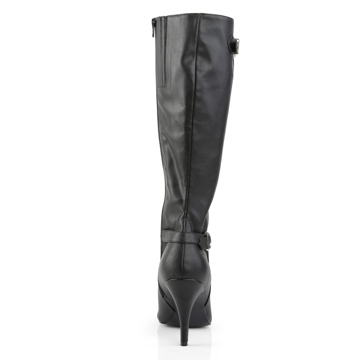 Pleaser Pink Label Dream-2030 BPU - Black High-Heel Knee High Single Sole Boots