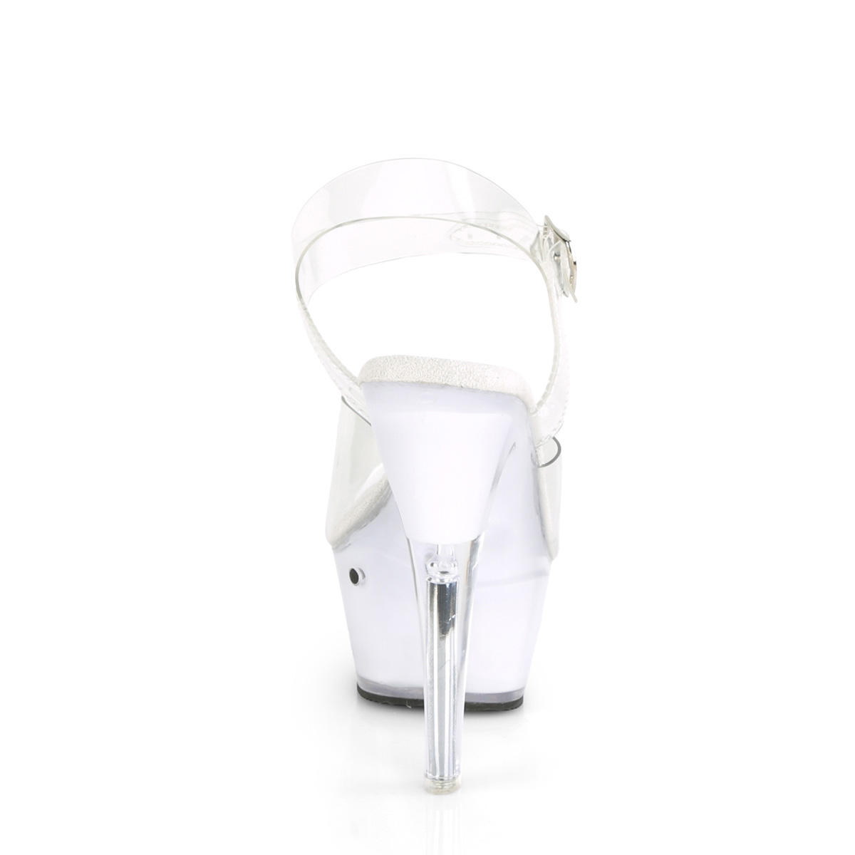 Pleaser Echolite-208 C/WGLOW - Clear Platform High-Heel Sandals