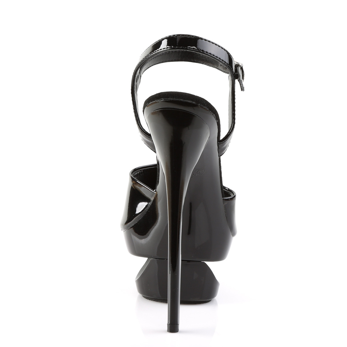 Pleaser Eclipse-609 B/M - Shiny Black Platform High-Heel Sandals