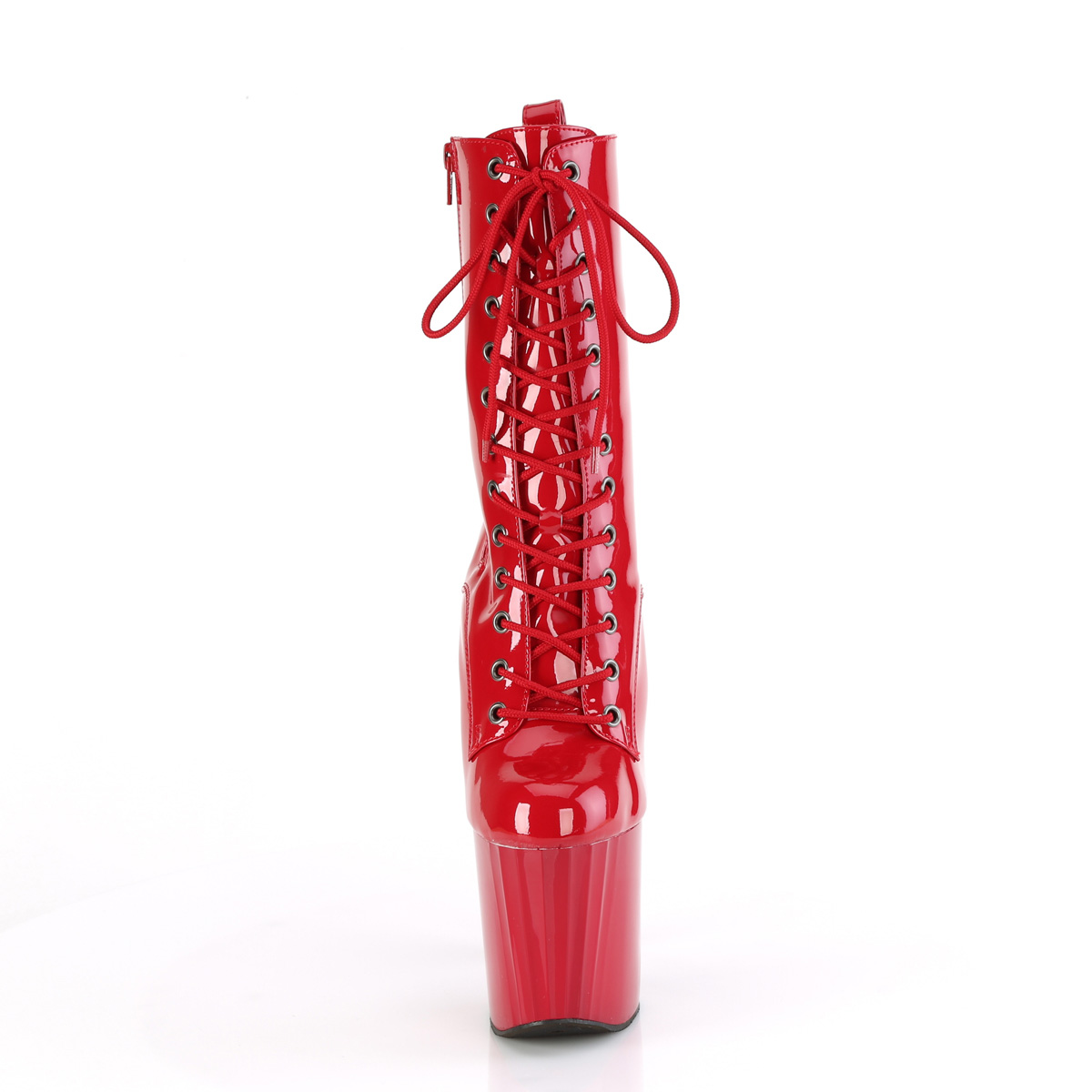 Pleaser Enchant-1040 R/M - Shiny Red High-Platform Ankle Boots