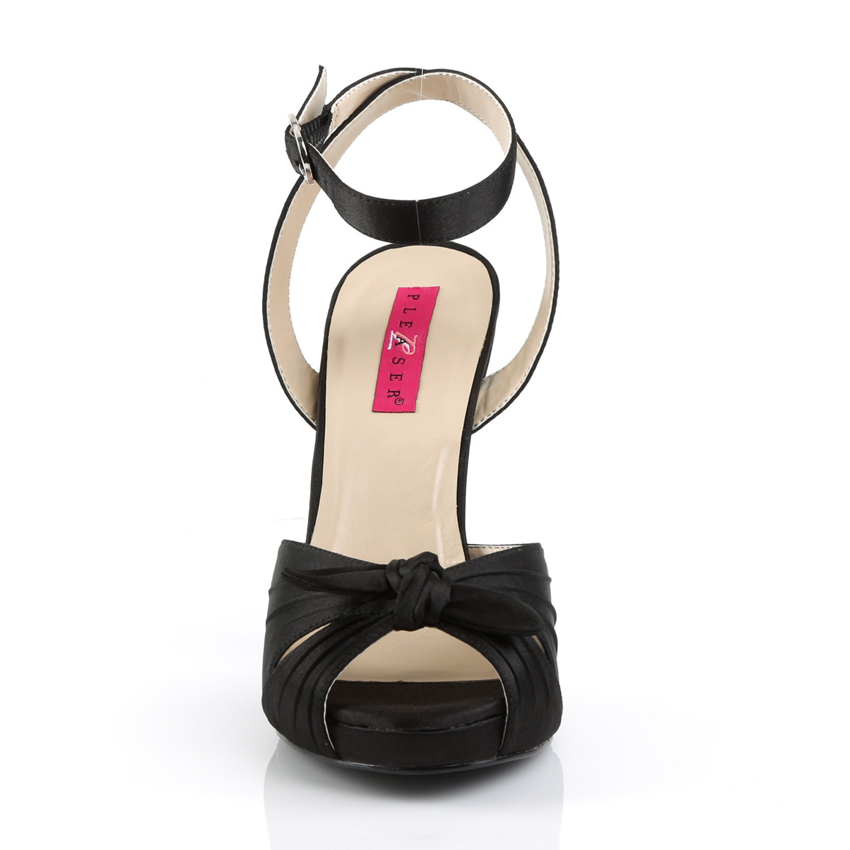 Pleaser Pink Label Eve-01 BSA - Black High-Heel Single Sole Sandals