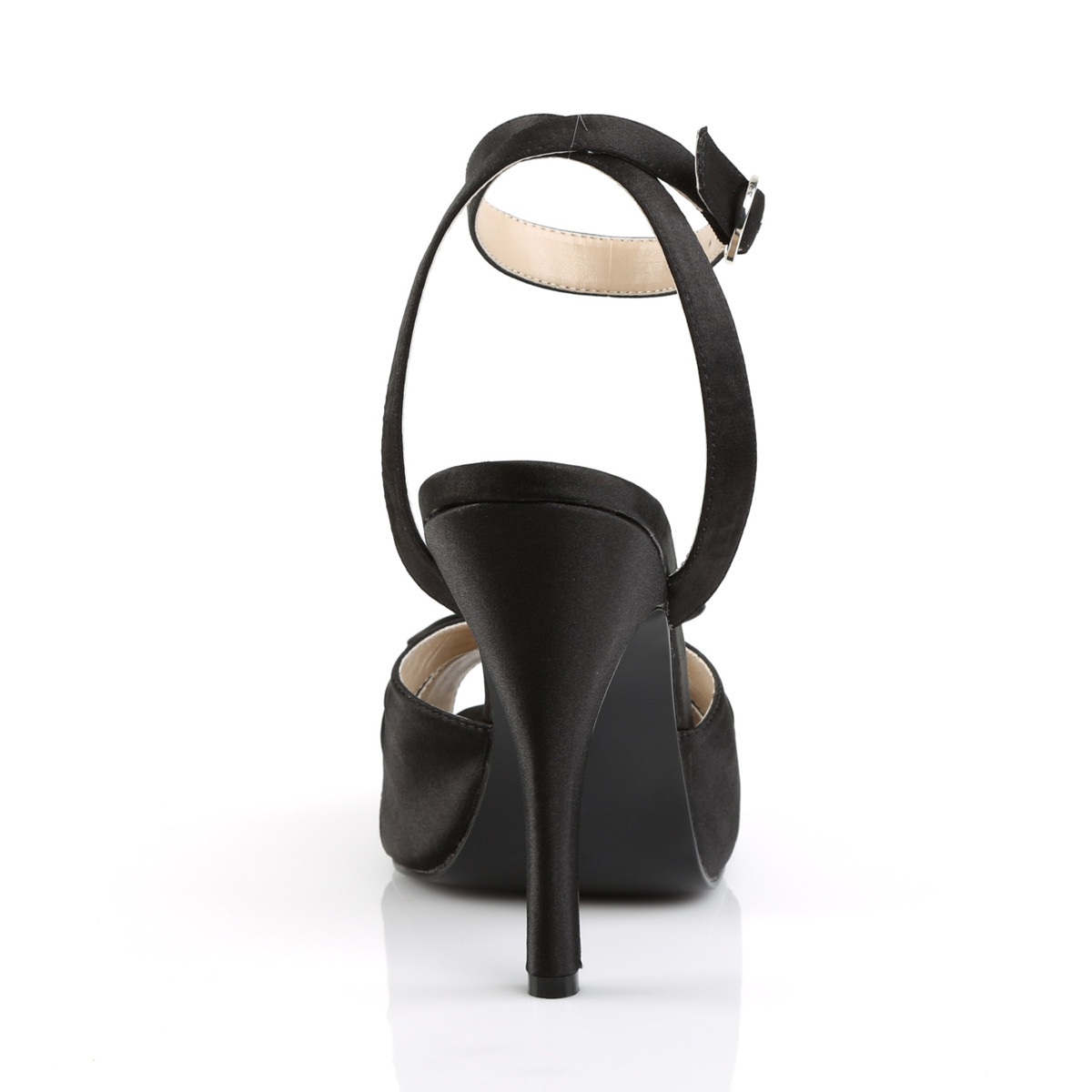 Pleaser Pink Label Eve-01 BSA - Black High-Heel Single Sole Sandals