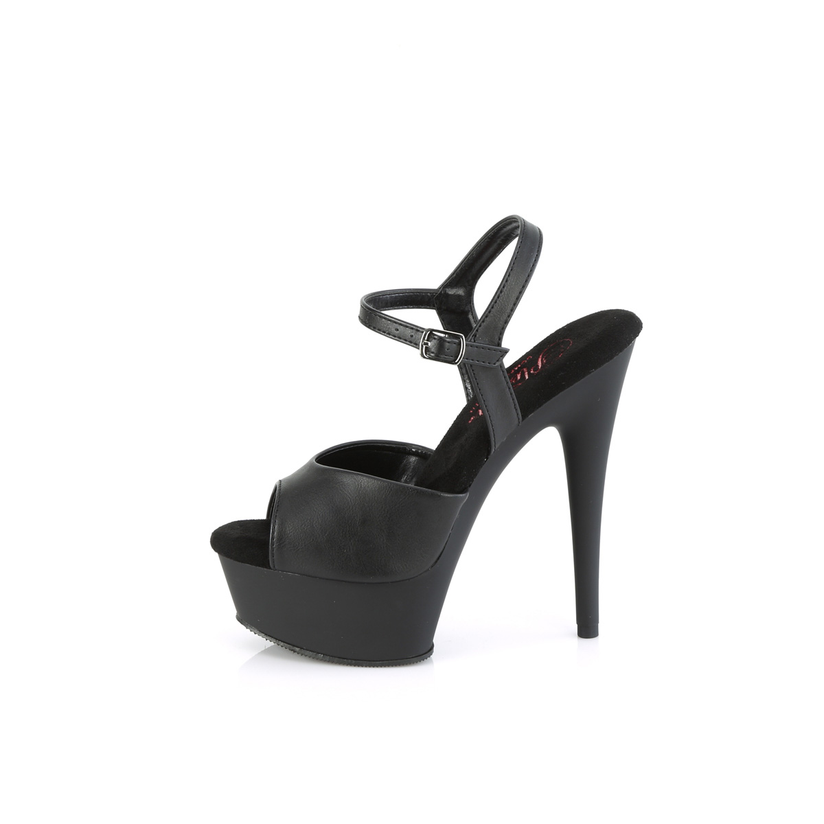 Pleaser Excite-609 BPU/M - Shiny Black Platform High-Heel Sandals