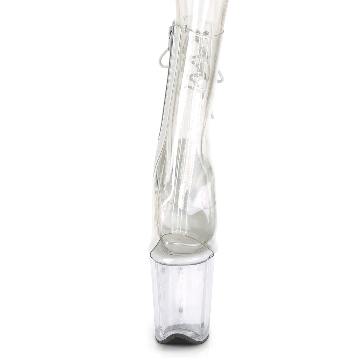 Pleaser Flamingo-1018C C/M - Clear High-Platform Peep Toe Boots