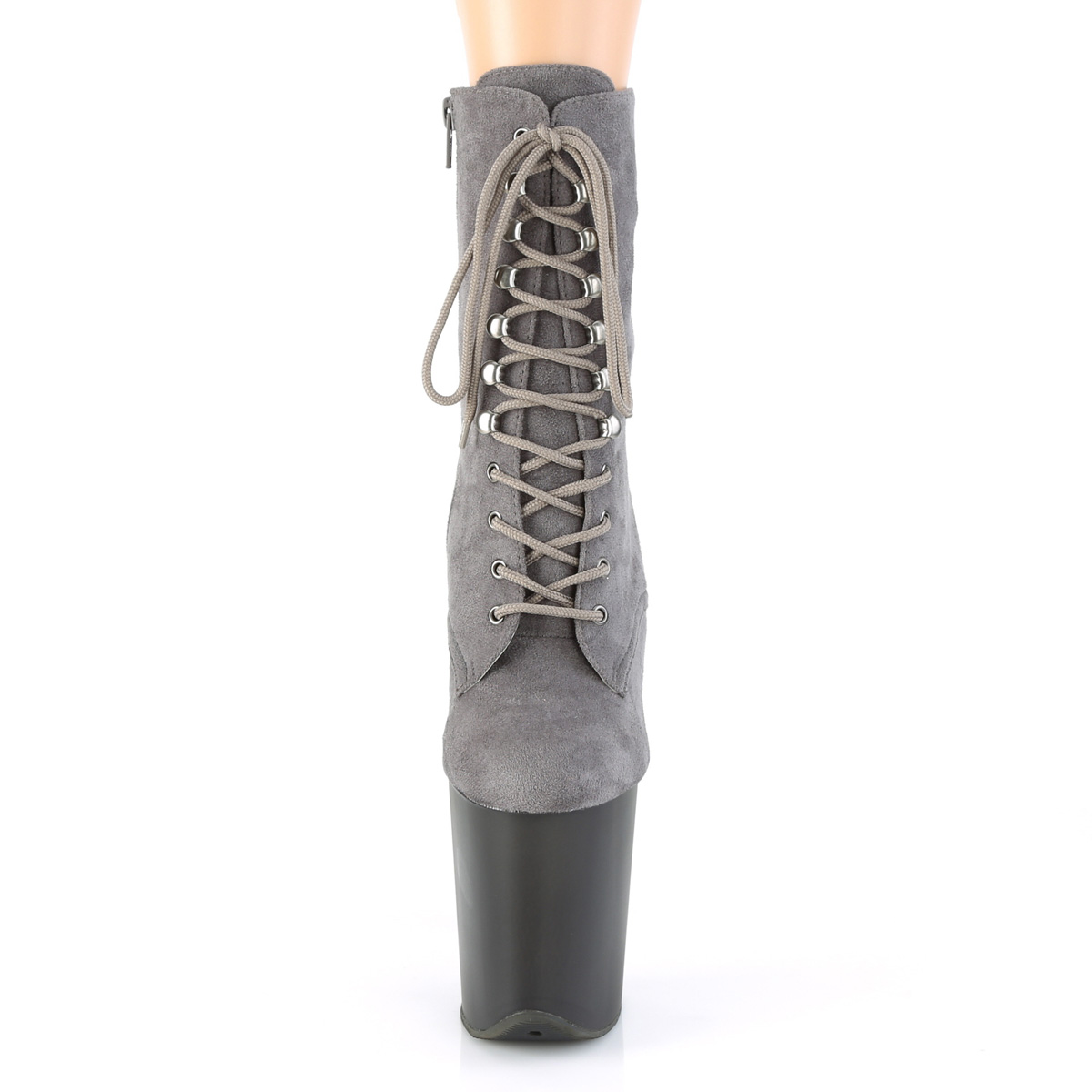 Pleaser Flamingo-1020FST GYFS/GY - Grey High-Platform Ankle Boots