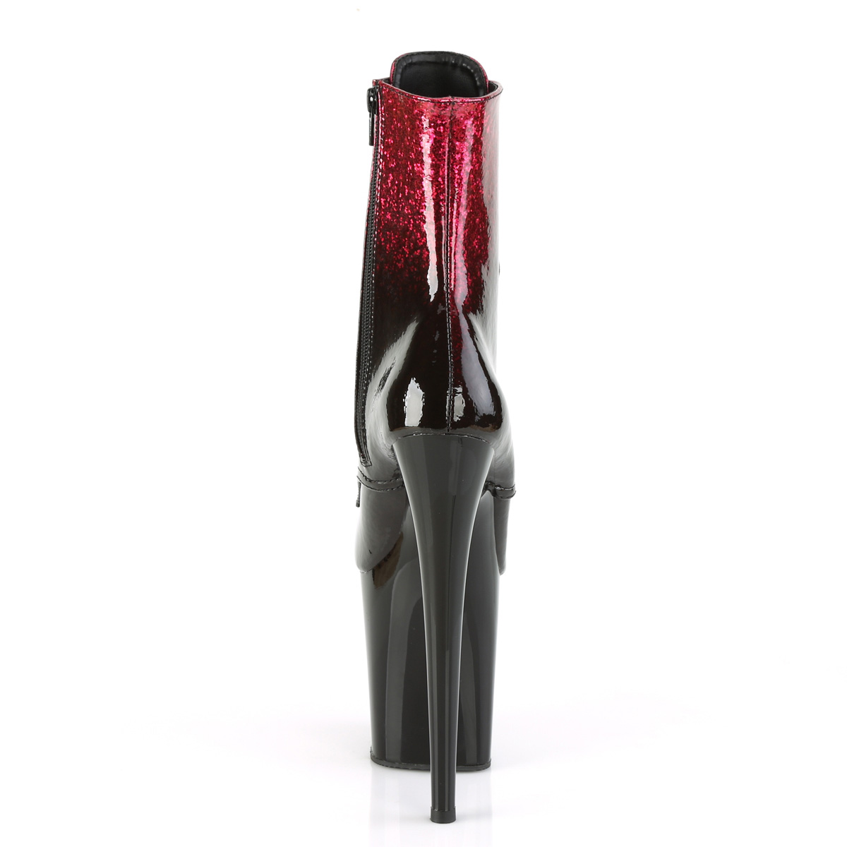 Pleaser Flamingo-1020OMB HP-BYG/B - Shiny Pink High-Platform Ankle Boots