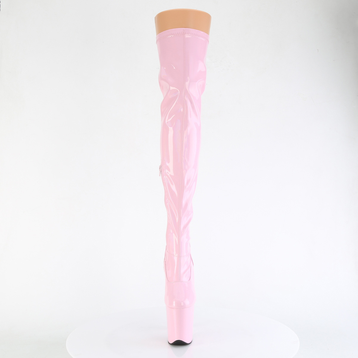 Pleaser Flamingo-3000HWR BPHG/M - Shiny Pink High-Platform Knee High Boots