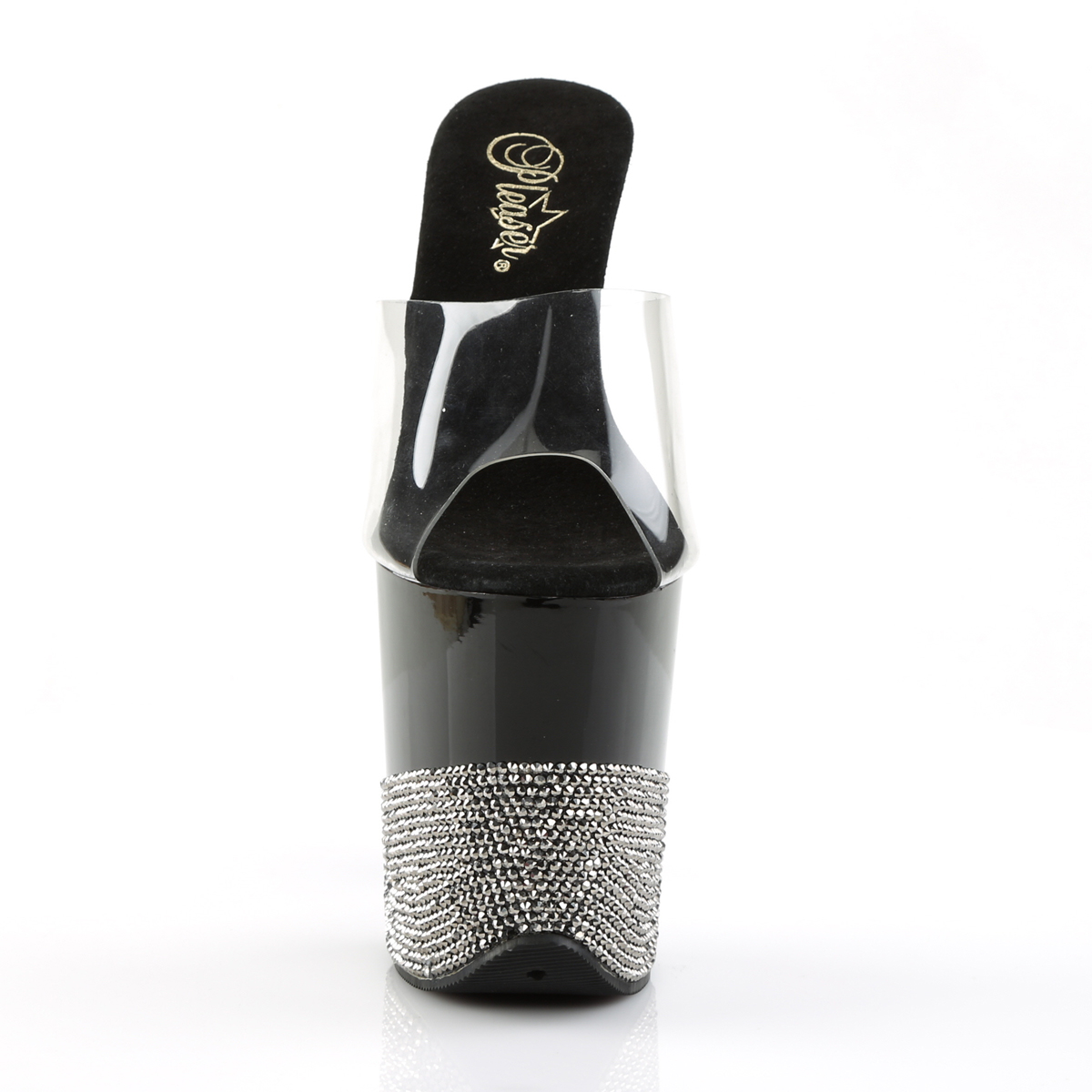 Pleaser Flamingo-801-3 C/B-PWRS - Clear High-Platform Sandals