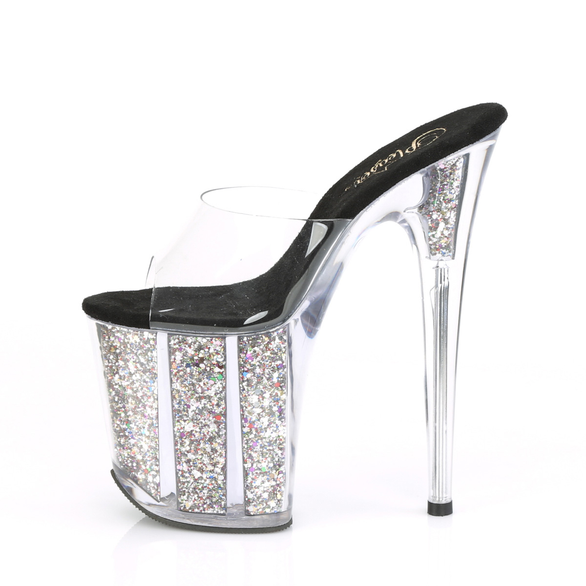 Pleaser Flamingo-801CG C/SG - Clear High-Platform Sandals