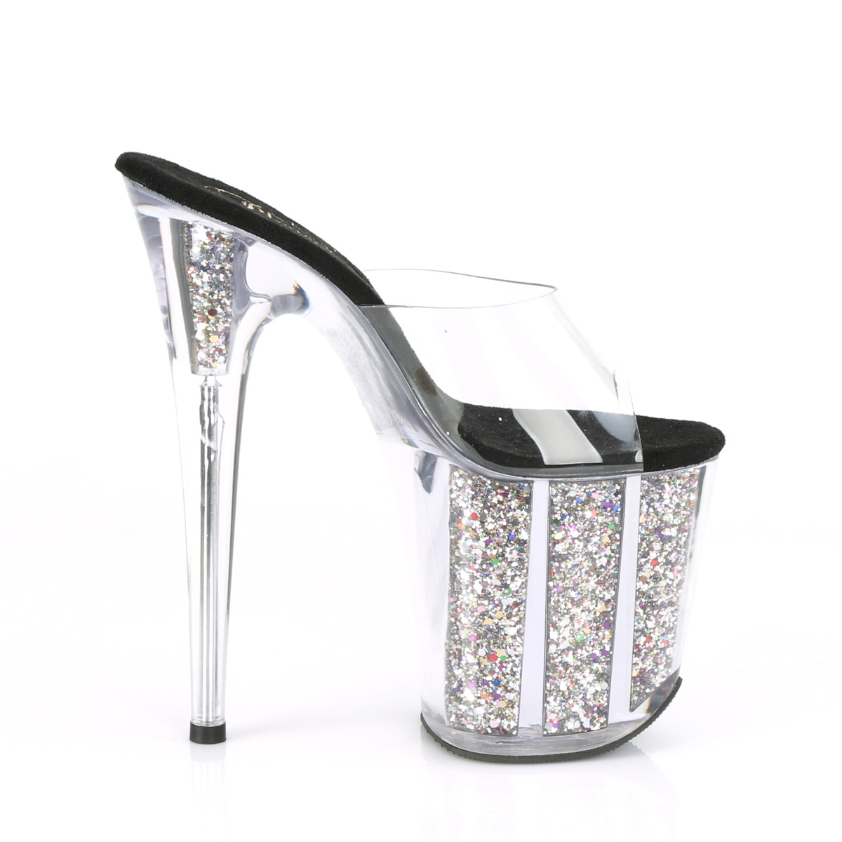 Pleaser Flamingo-801CG C/SG - Clear High-Platform Sandals