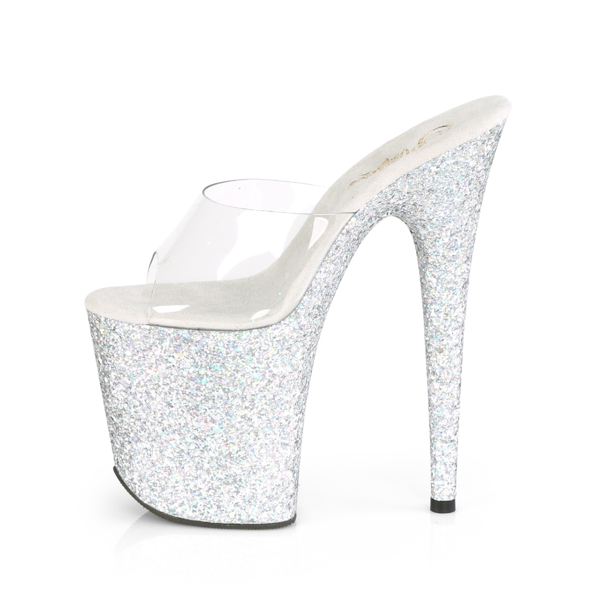Pleaser Flamingo-801LG C/SG - Clear High-Platform Sandals