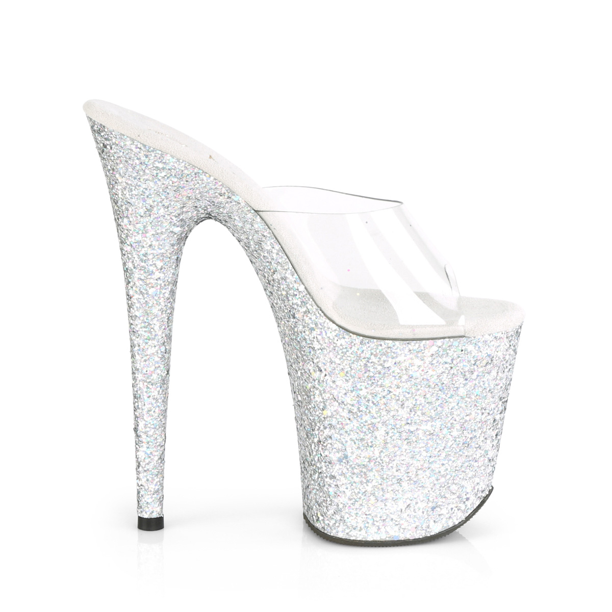 Pleaser Flamingo-801LG C/SG - Clear High-Platform Sandals