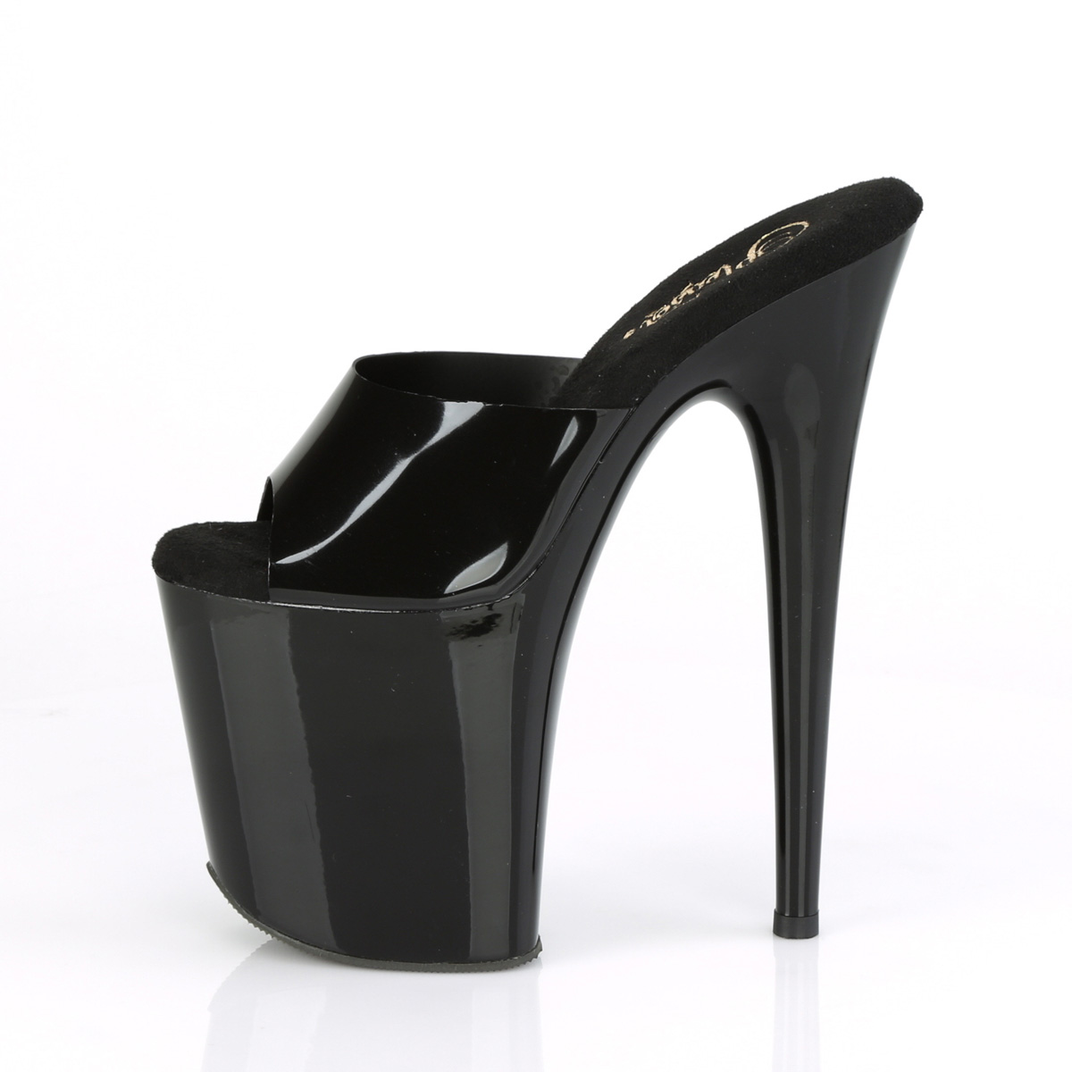 Pleaser Flamingo-801N BTPU/M - Black High-Platform Sandals