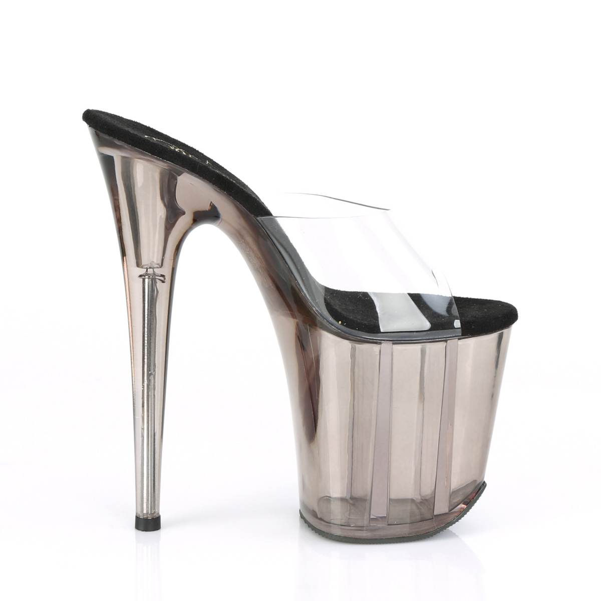 Pleaser Flamingo-801T C/SMK - Clear High-Platform Sandals