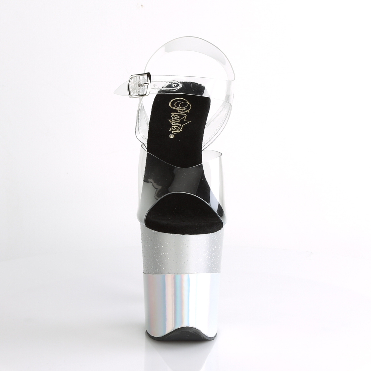 Pleaser Flamingo-808-2HGM C/SGHG - Clear High-Platform Sandals