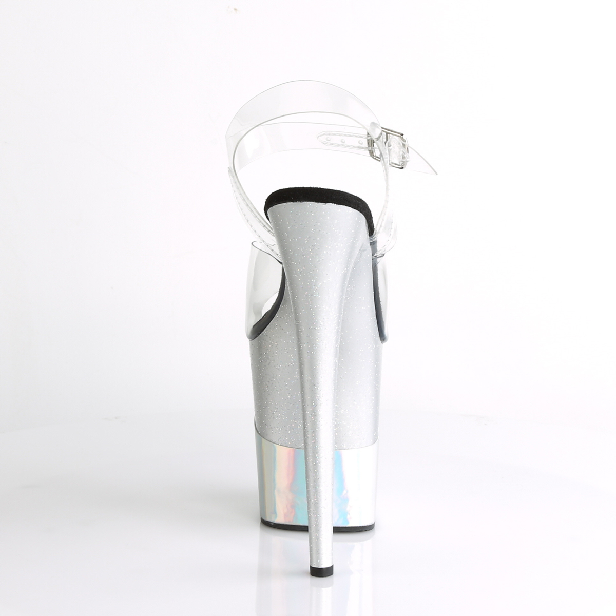 Pleaser Flamingo-808-2HGM C/SGHG - Clear High-Platform Sandals