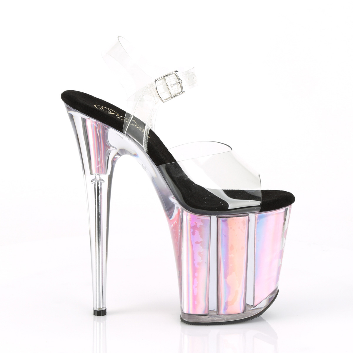 Pleaser Flamingo-808HGI C/PNHG - Clear High-Platform Sandals