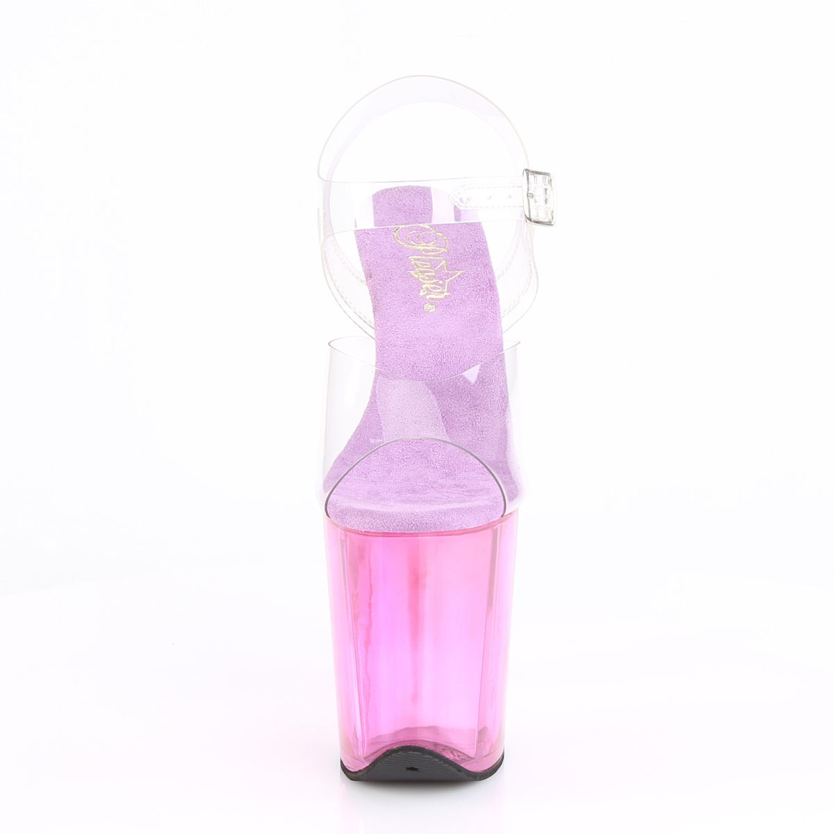 Pleaser Flamingo-808MCT C/PP - Clear High-Platform Sandals