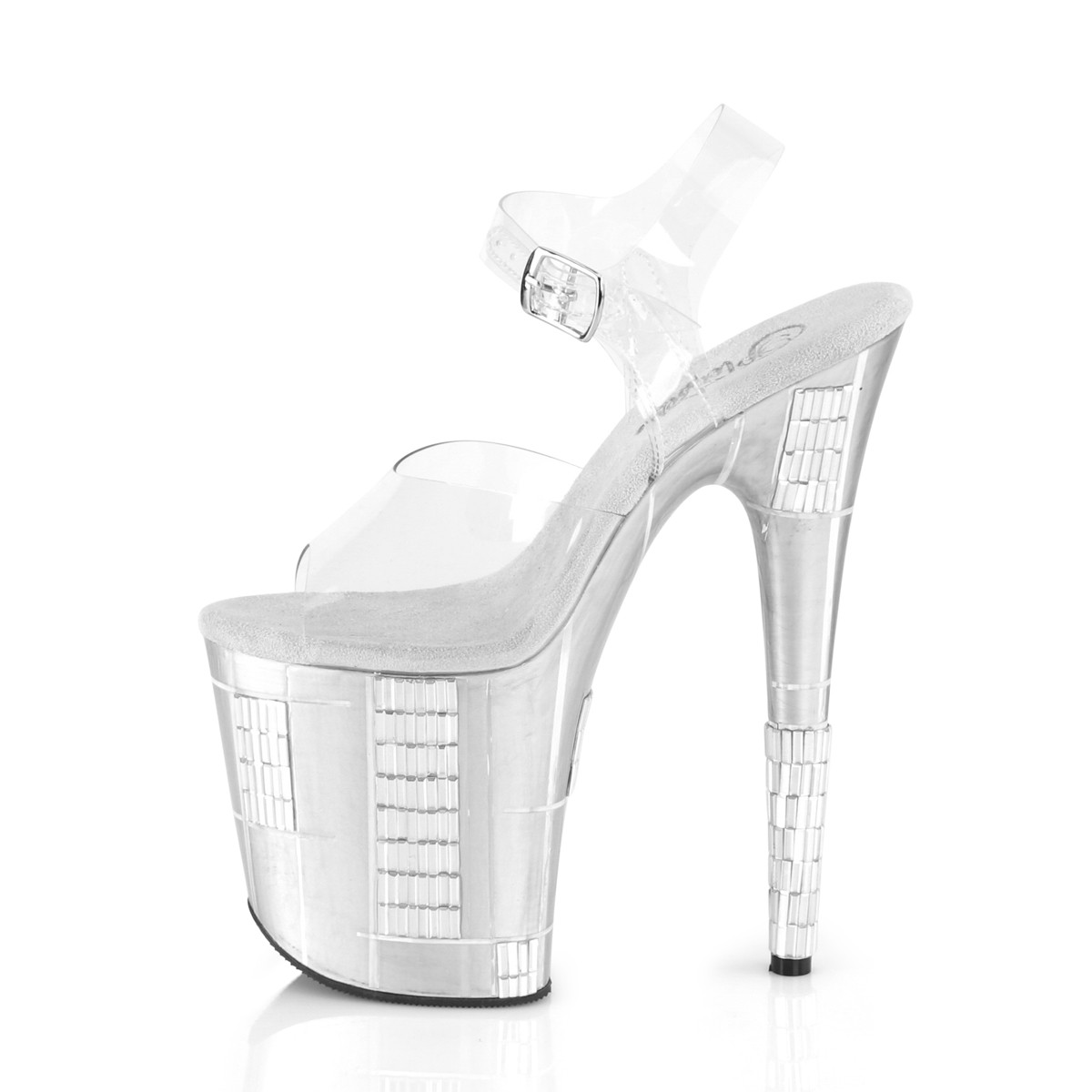 Pleaser Flamingo-808SHAPE-2 C/S - Clear High-Platform Sandals
