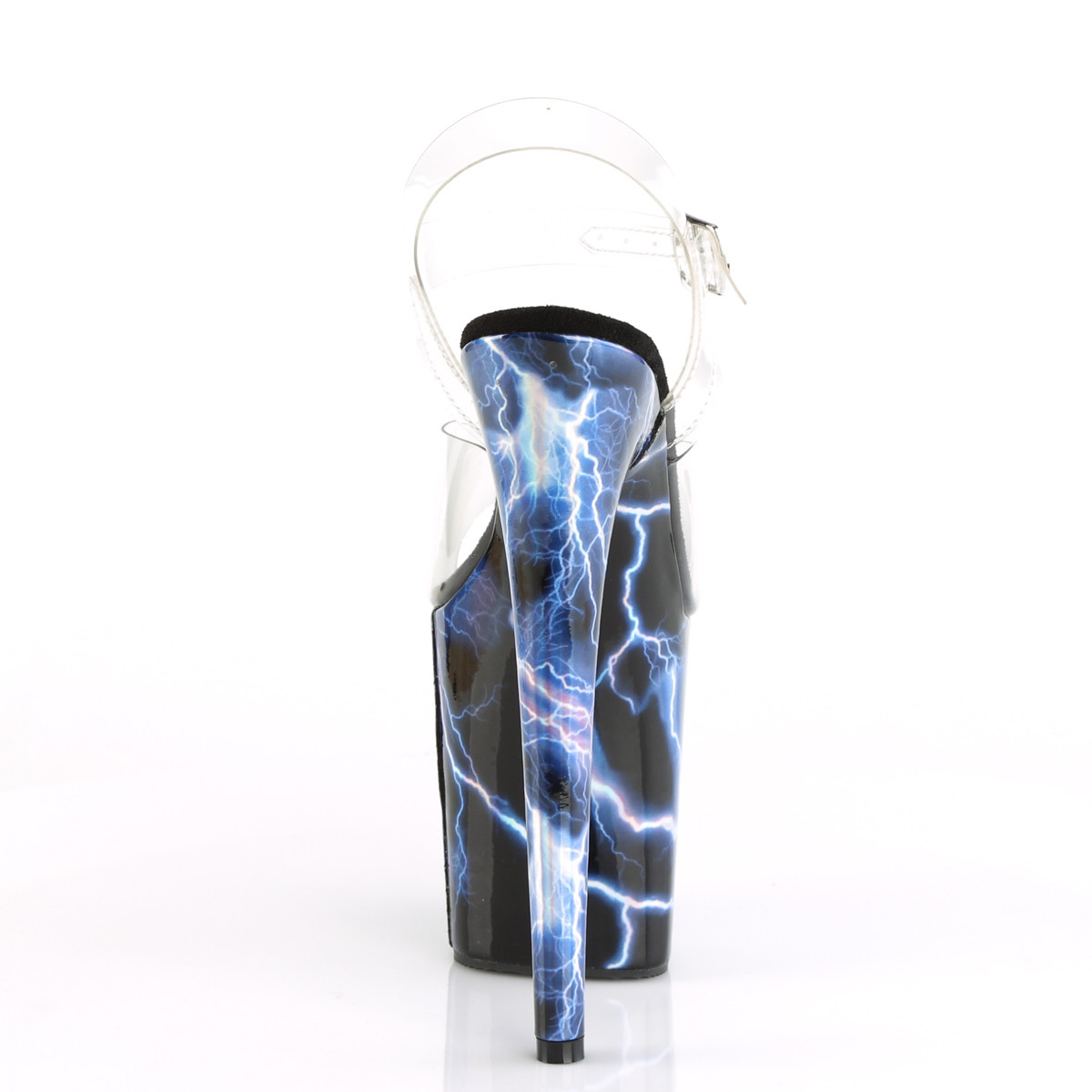 Pleaser Flamingo-808STORM C/BLUHG - Clear High-Platform Sandals