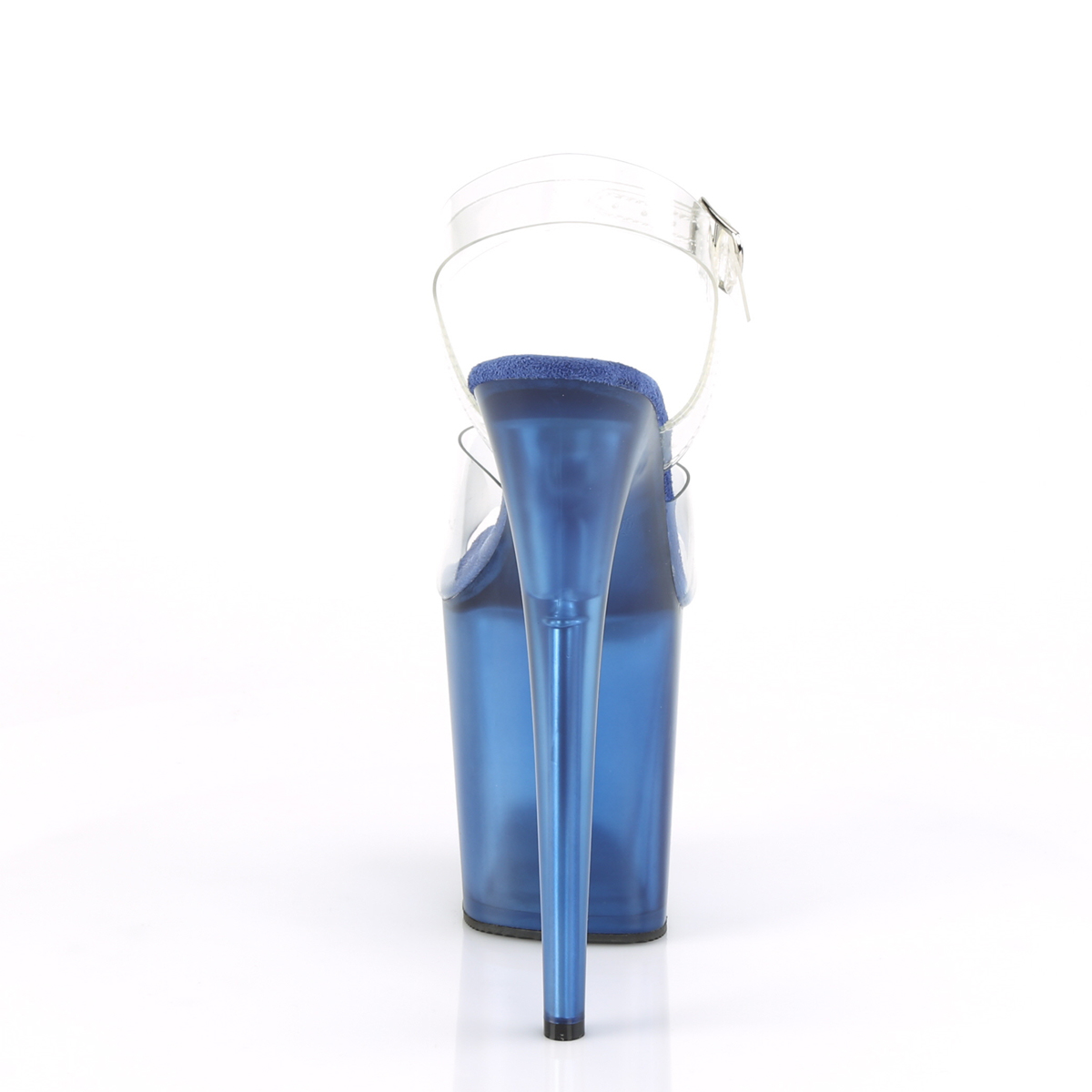 Pleaser Flamingo-808T C/BLU - Clear High-Platform Sandals