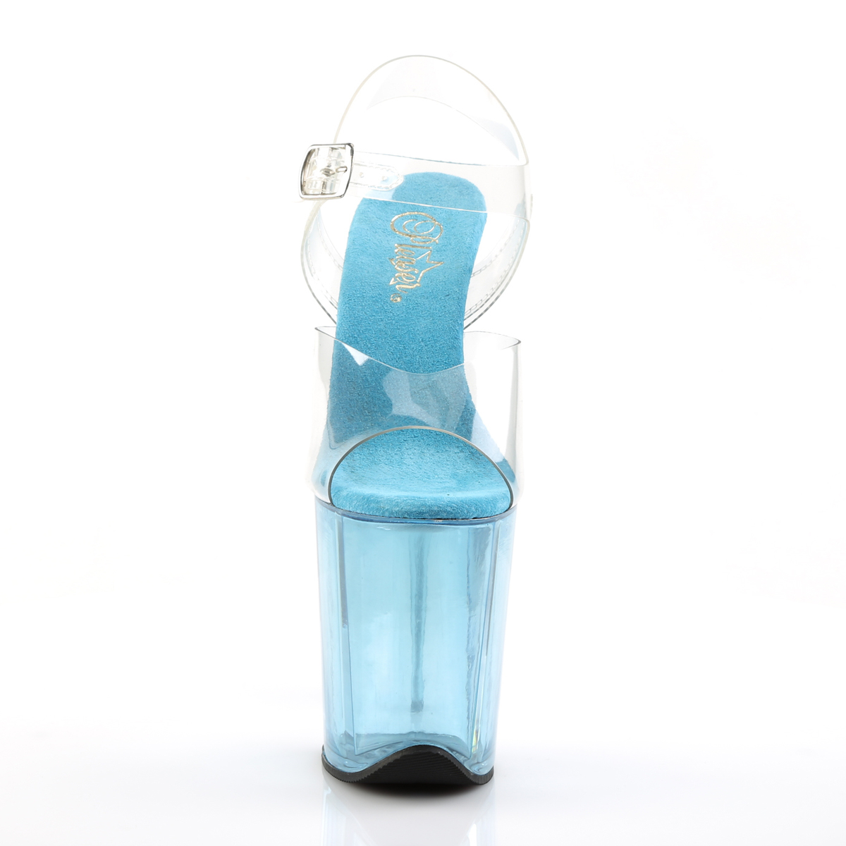 Pleaser Flamingo-808T C/LBL - Clear High-Platform Sandals