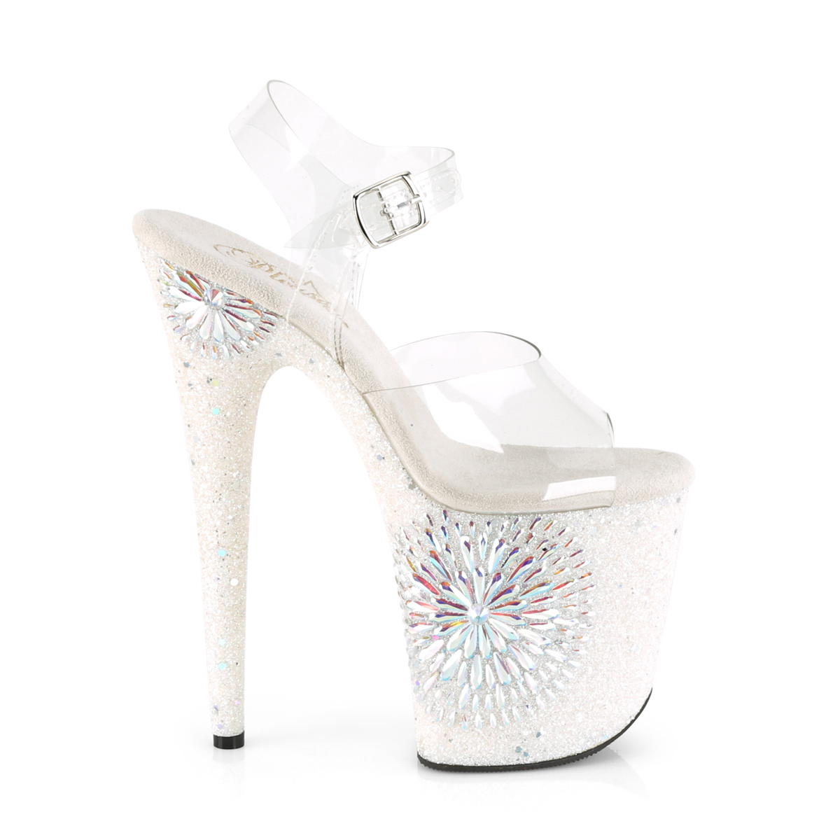 Pleaser Flamingo-808WD C/WGRS - Clear High-Platform Sandals