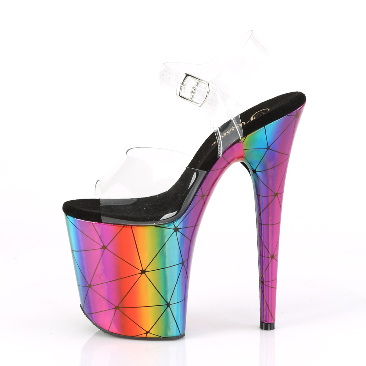 Pleaser Flamingo-808WR C/LSRBOWHG - Clear High-Platform Sandals