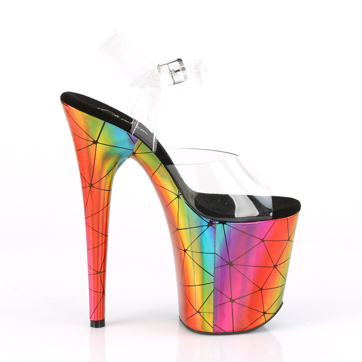 Pleaser Flamingo-808WR C/LSRBOWHG - Clear High-Platform Sandals