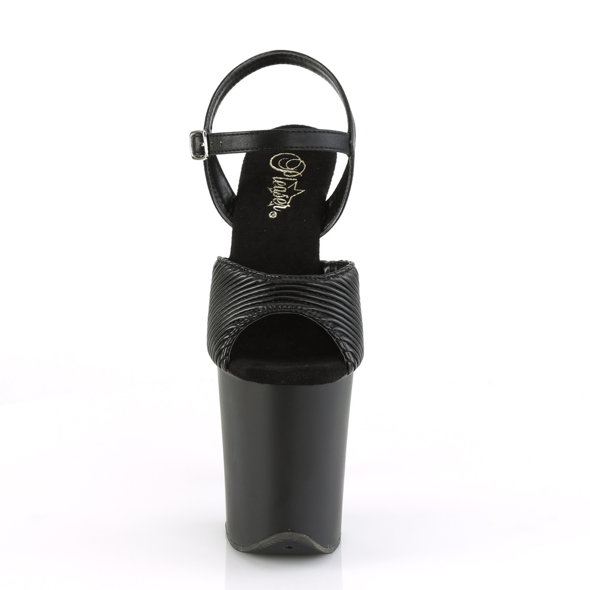 Pleaser Flamingo-809 BQTPU/M - Black High-Platform Sandals