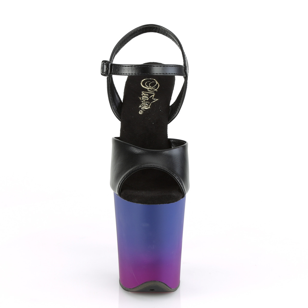 Pleaser Flamingo-809BP BPU/BLU-PP - Black High-Platform Sandals