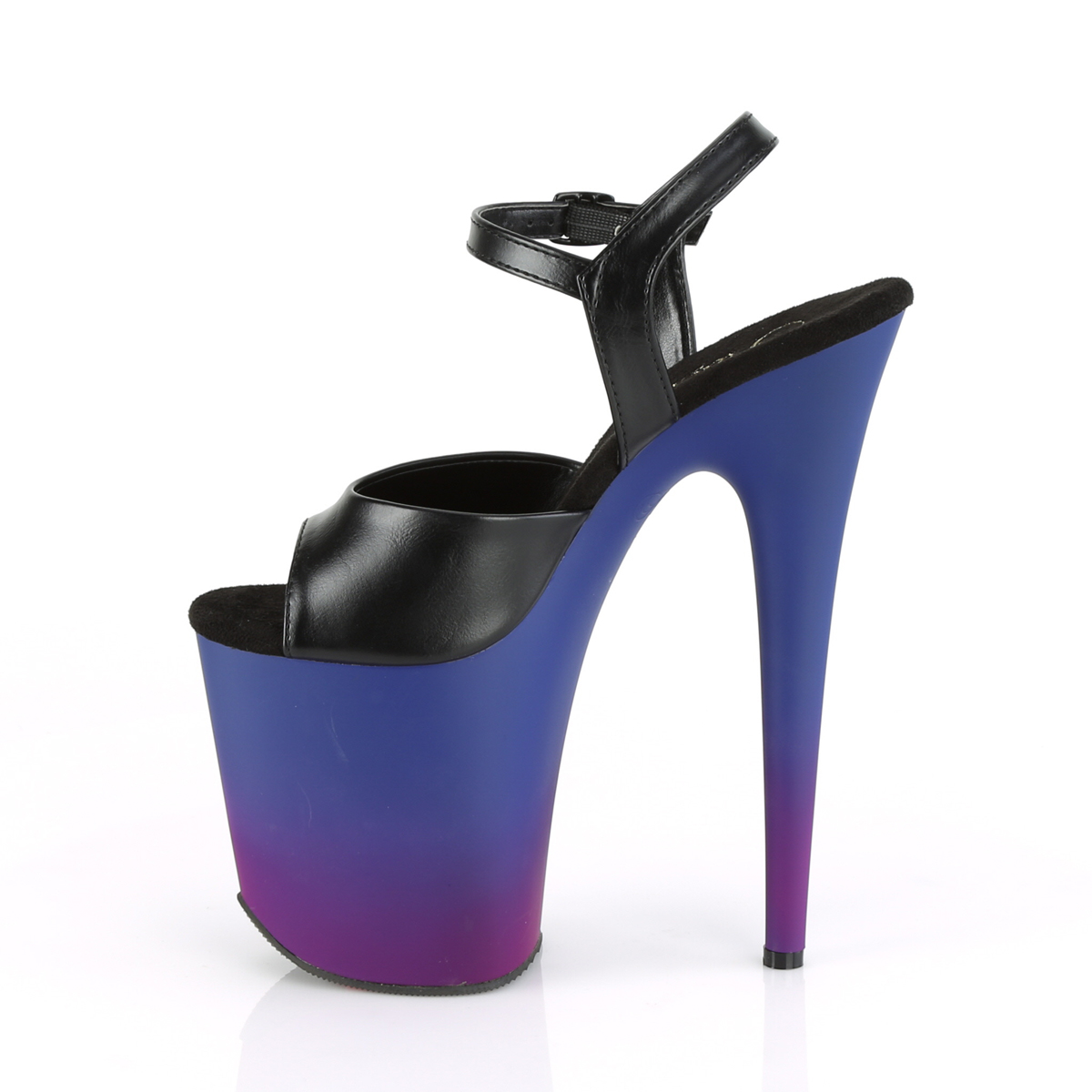 Pleaser Flamingo-809BP BPU/BLU-PP - Black High-Platform Sandals