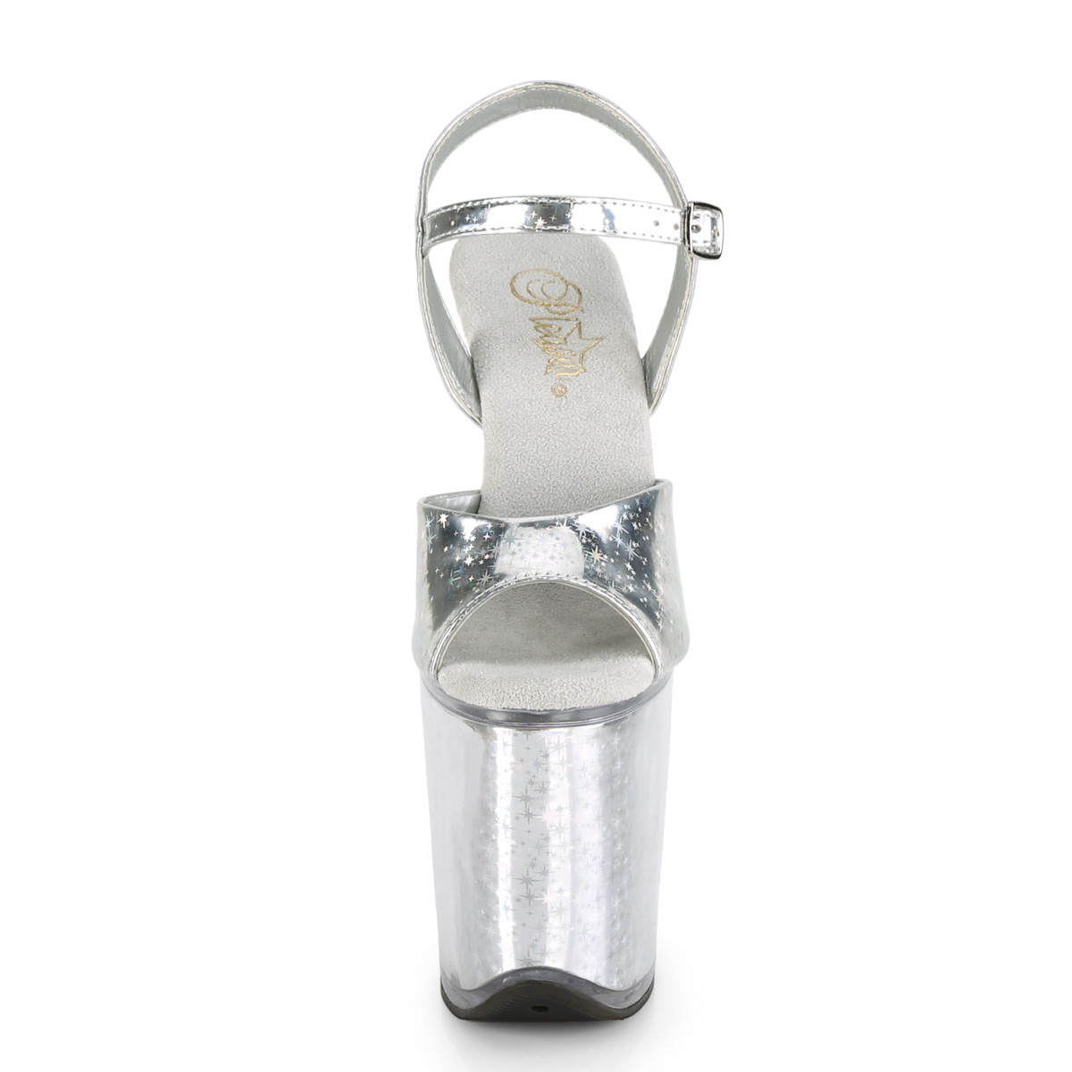 Pleaser Flamingo-809HS SHG/SHGI - Silver High-Platform Sandals