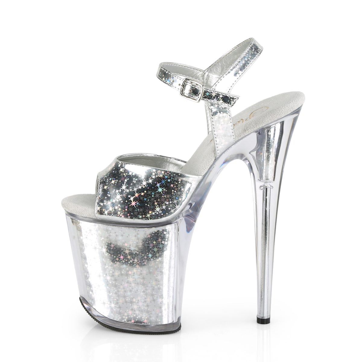 Pleaser Flamingo-809HS SHG/SHGI - Silver High-Platform Sandals