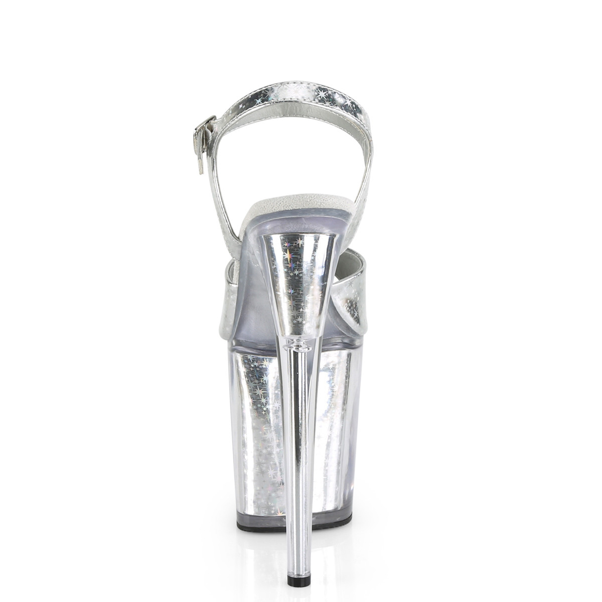 Pleaser Flamingo-809HS SHG/SHGI - Silver High-Platform Sandals