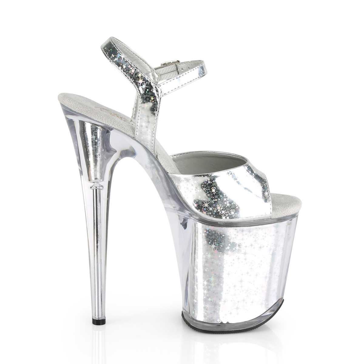 Pleaser Flamingo-809HS SHG/SHGI - Silver High-Platform Sandals