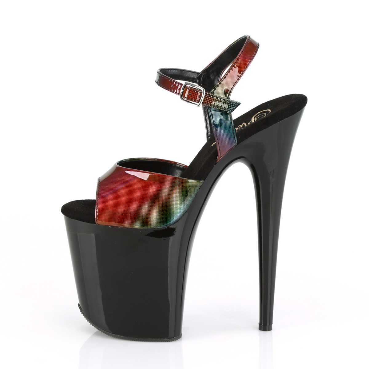 Pleaser Flamingo-809RBDT RBOWHG/B - Multicolour High-Platform Sandals