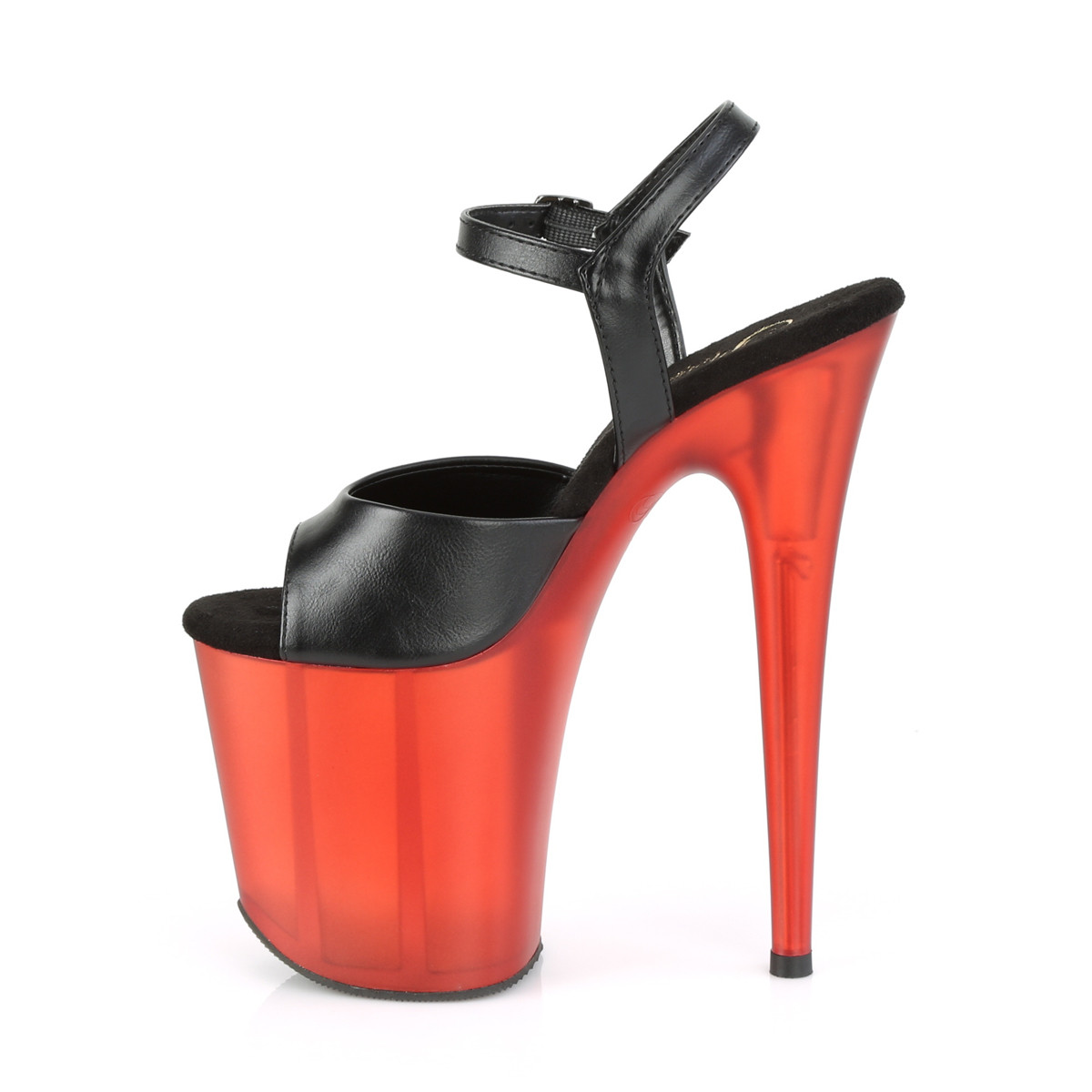 Pleaser Flamingo-809T BPU/R - Black High-Platform Sandals