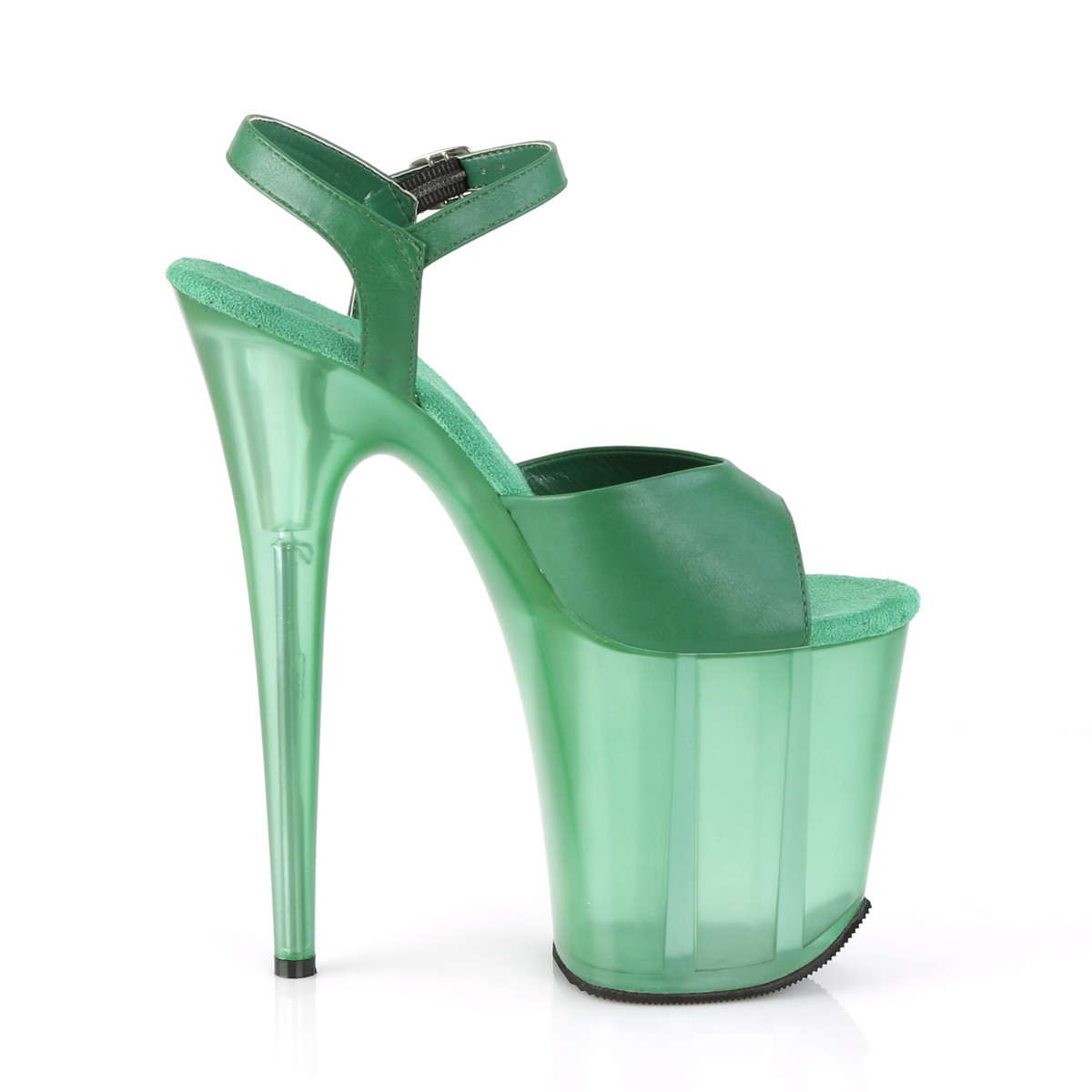 Pleaser Flamingo-809T GRNPU/M - Green High-Platform Sandals
