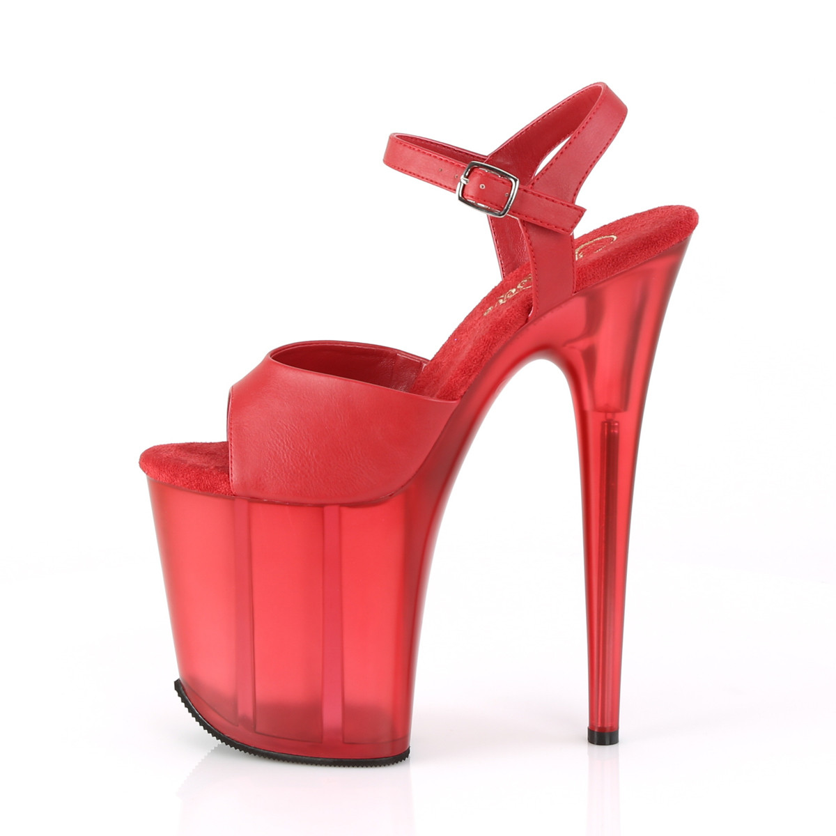 Pleaser Flamingo-809T RPU/M - Red High-Platform Sandals