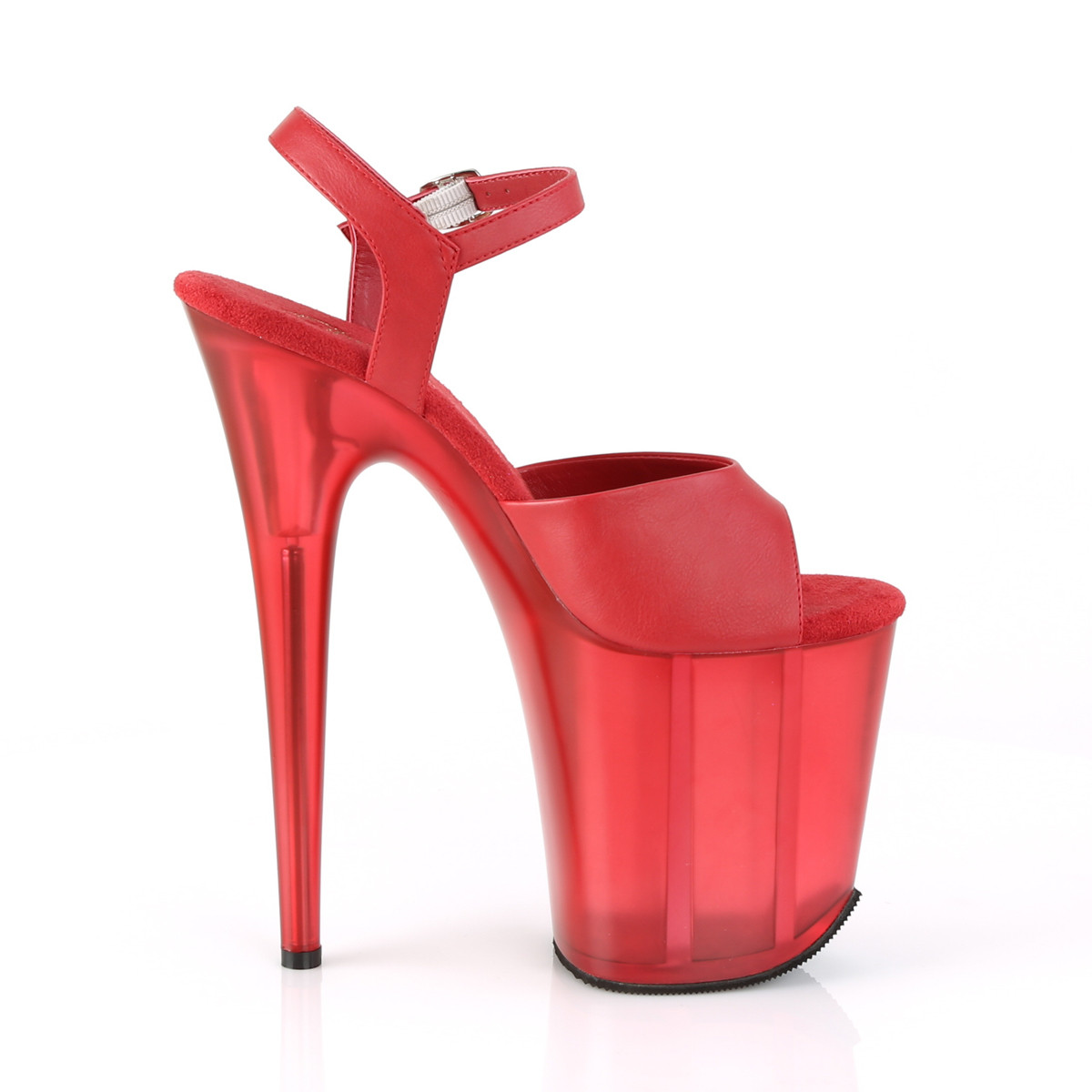Pleaser Flamingo-809T RPU/M - Red High-Platform Sandals