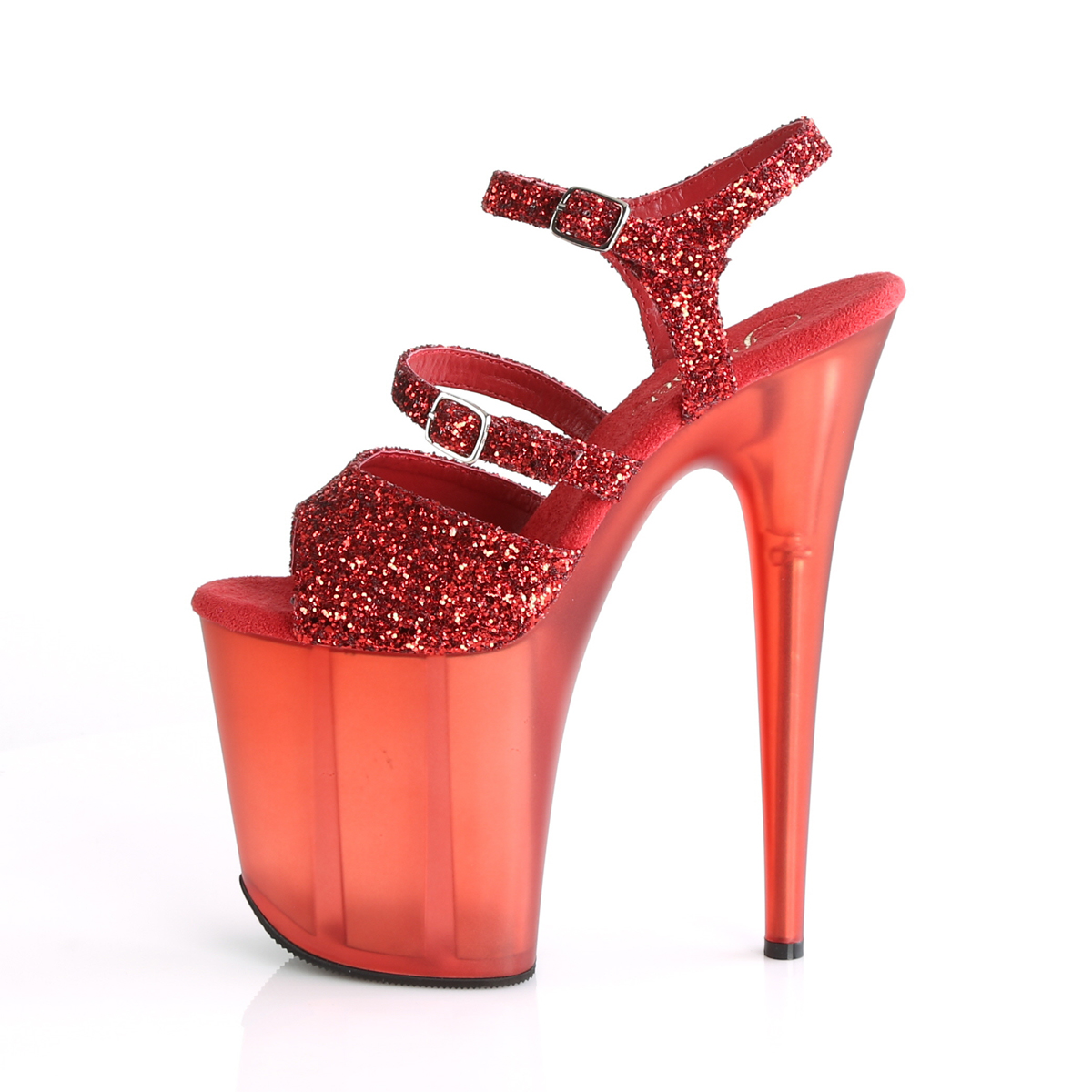 Pleaser Flamingo-874 RG/FROR - Red High-Platform Sandals