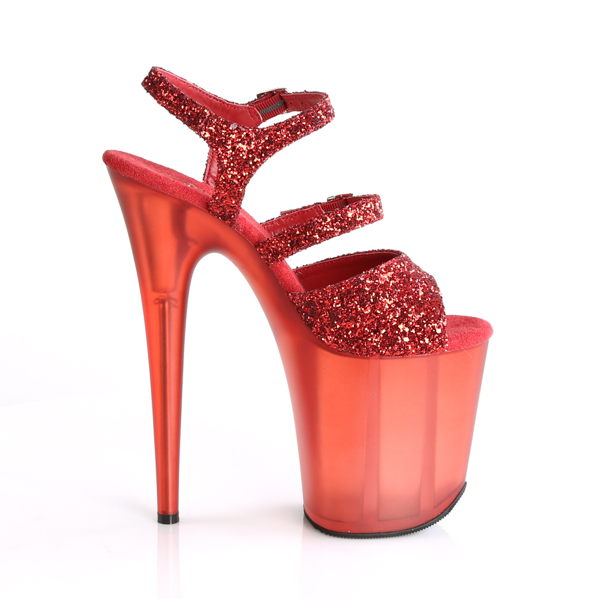 Pleaser Flamingo-874 RG/FROR - Red High-Platform Sandals