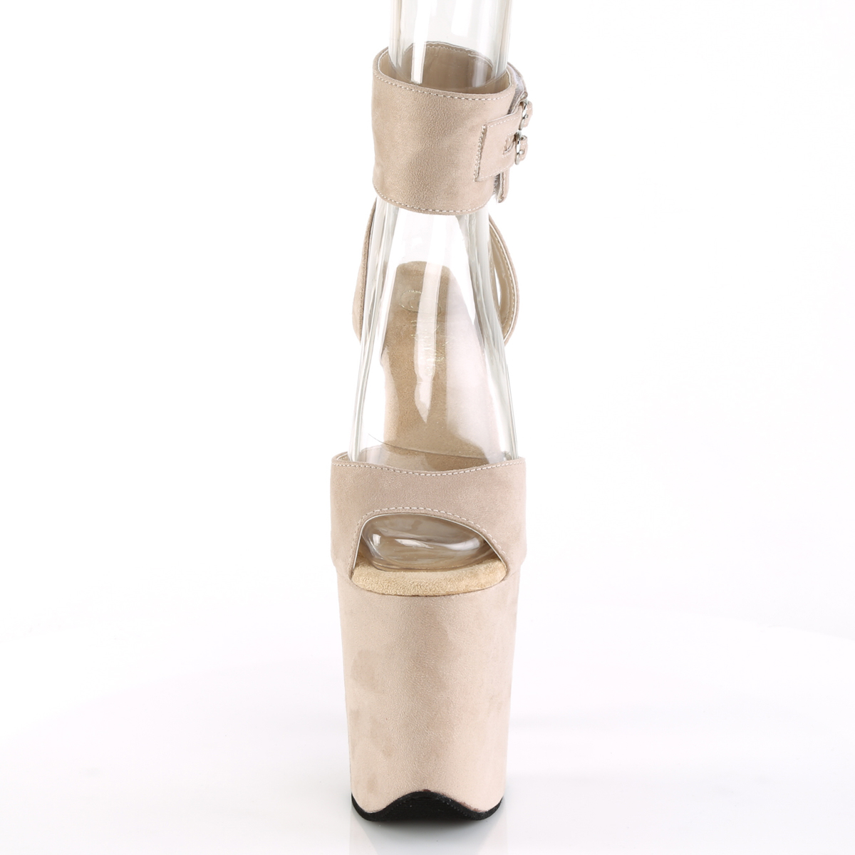 Pleaser Flamingo-891 BEMF/M - Beige High-Platform Ankle Strap Heels