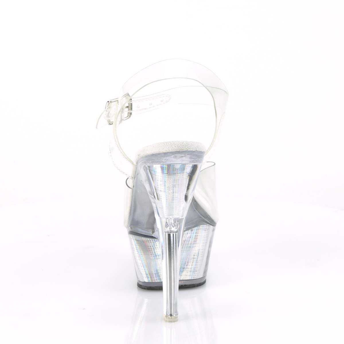 Pleaser Flashdance-208CH C/SHG - Clear Illuminating Platform High-Heel Sandals