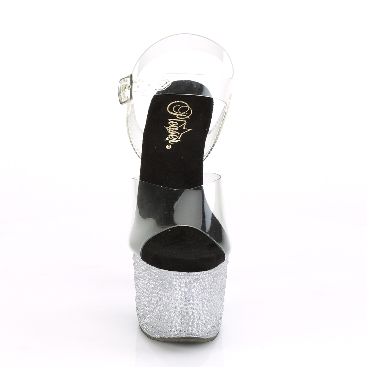 Pleaser Flashdance-708XTAL C/M - Clear Illuminating High-Platform Sandals